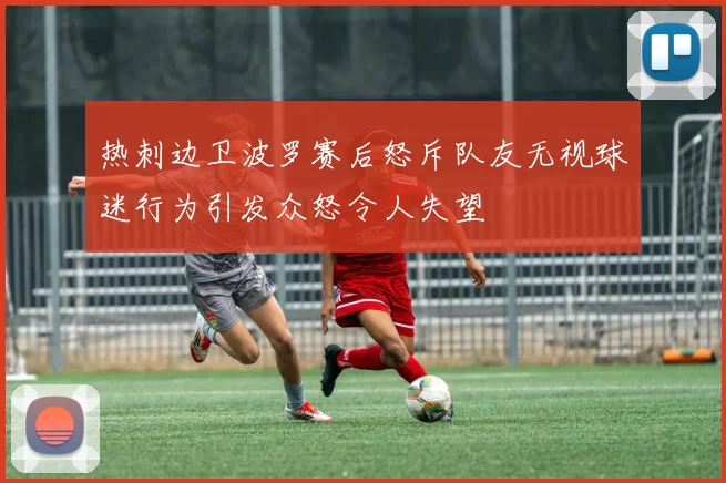 热刺边卫波罗赛后怒斥队友无视球迷行为引发众怒令人失望